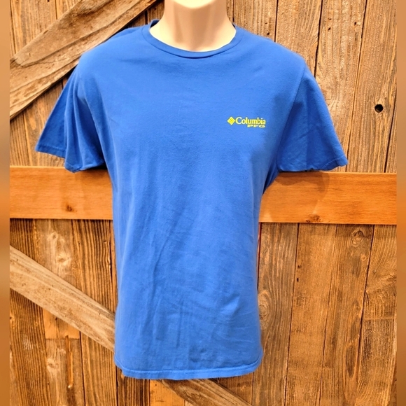 Columbia Other - Columbia PFG T Shirt Mens M medium Blue Short Sleeve Cotton Fishing logo